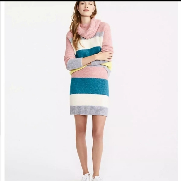 Lou & Gray for Loft Striped Knit Sweater and Mini Skirt Set Sz S Cozy Soft Fall - Picture 2 of 14